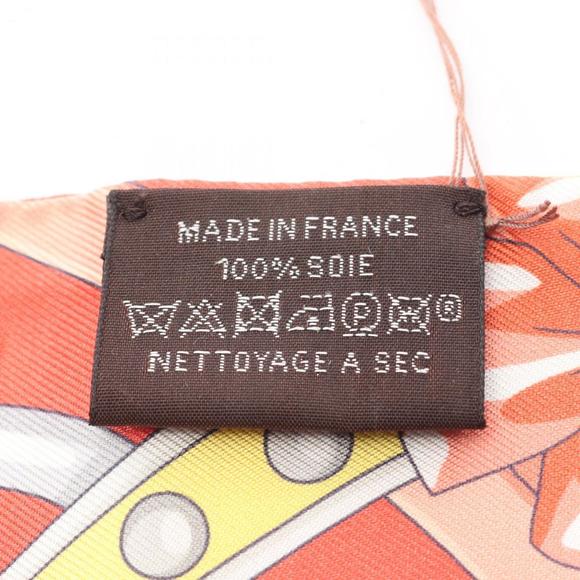 HERMES Red Silk Scarf - Picture 3 of 3